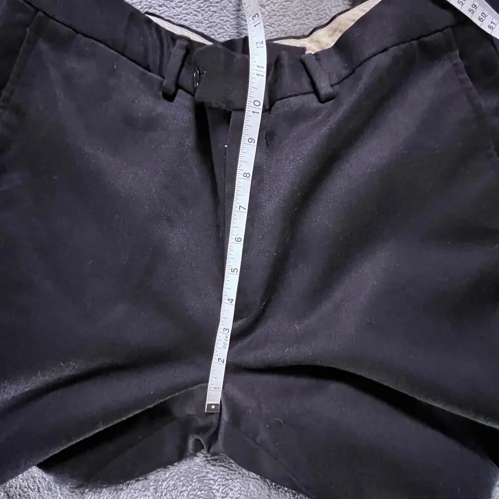 Italian Trousers Navy Tailored Dress Pants 32x31 100% Wool Made in Milan